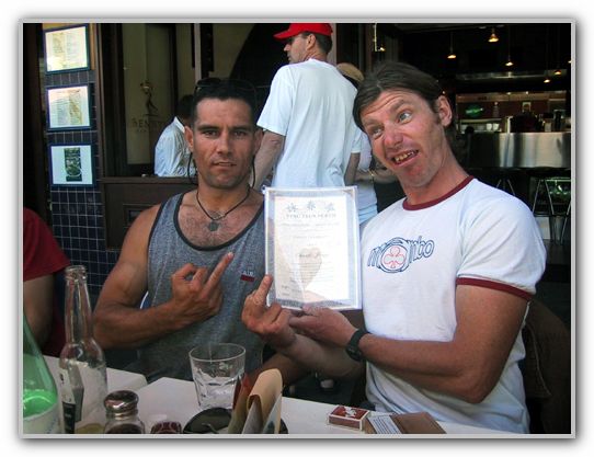 CJ getting his Kung Fu Certification